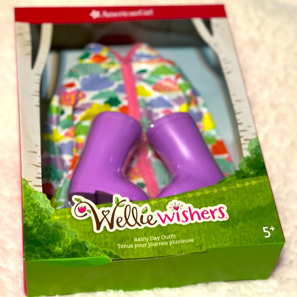 American Girl Wellie Wishers Doll Rainy Day Outfit